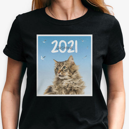 1989 Personalized Version Dark Color Crew Neck T-Shirt, Personalized T-Shirt, Custom Photo Birthday Gift