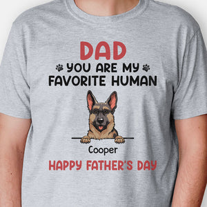 Favorite Human Personalized Dog Dad Dog Mom Shirt - Custom Graphic Tee