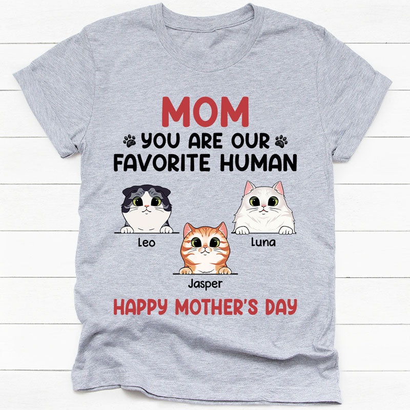 You Are My Favorite Human Cat Version, Personalized Shirt, Gifts For Cat Lovers, Custom Photo