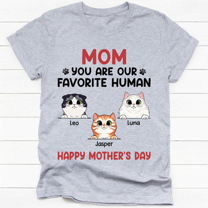 You Are My Favorite Human Cat Version, Personalized Shirt, Gifts For Cat Lovers, Custom Photo
