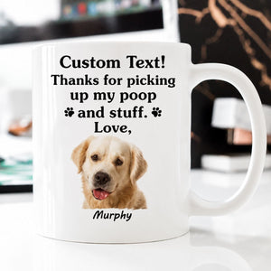 Funny dog mom accent mug, personalized gift for dog lovers, custom photo, two-tone custom coffee mug