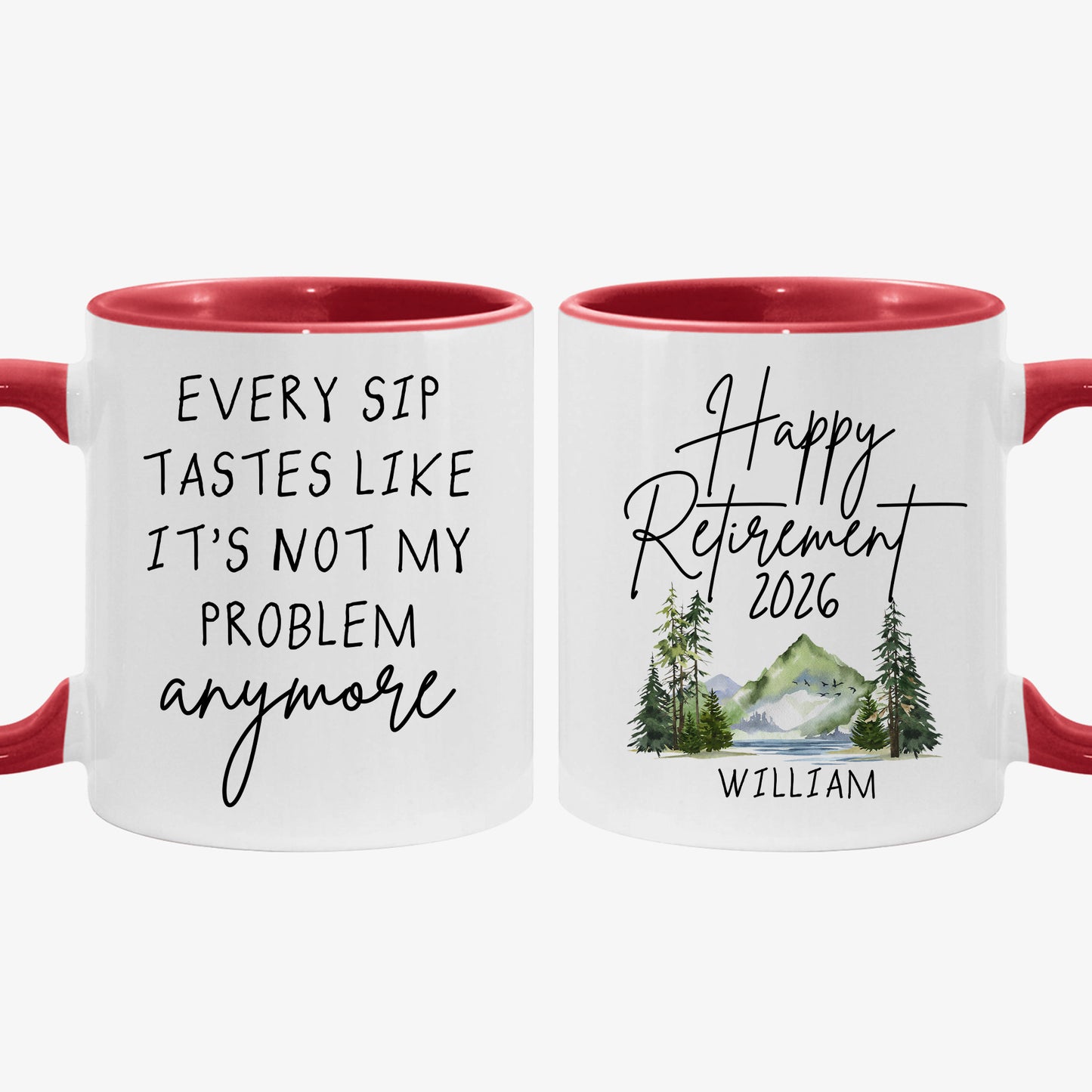 Personalized Retirement Coffee Mug, Happy Retirement Cup, Every Sip Taste Retirement Gift