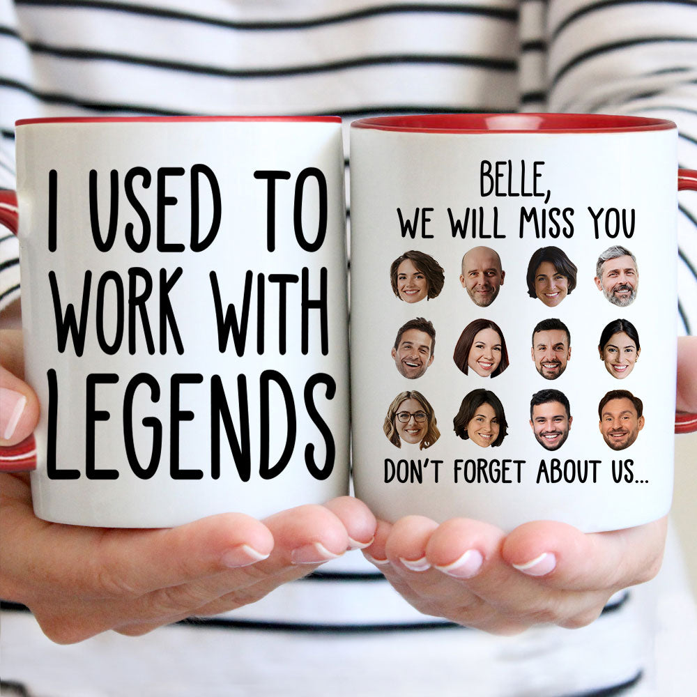Personalized Mug Retirement Work With Legends, Custom Photo Mug, Retirement Gift