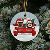 Christmas and Dogs, Personalized Circle Ornaments, Custom Gift for Dog Lovers