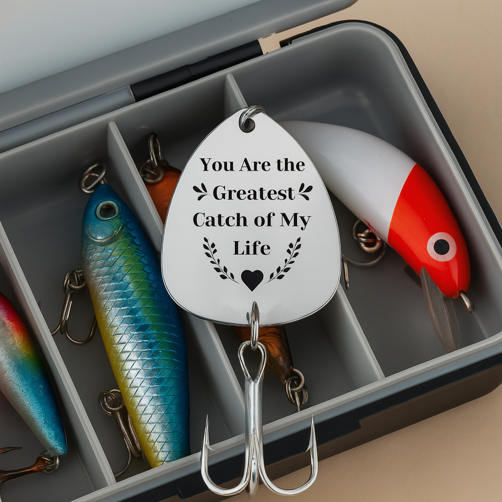 catch of my life fishing lure You Are The "Greatest" Catch Of My Life Fishing Hook, Gifts For Father