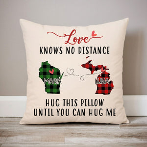 Hug This Pillow, Personalized State Colors Pillow, Custom Christmas Gift