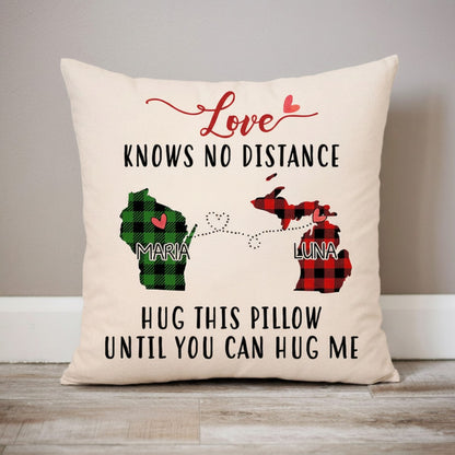 Hug This Pillow, Personalized State Colors Pillow, Custom Christmas Gift