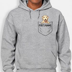 Personalized Custom Pocket Hoodie, Sweater, T shirts, Christmas Gift for Dog Lovers