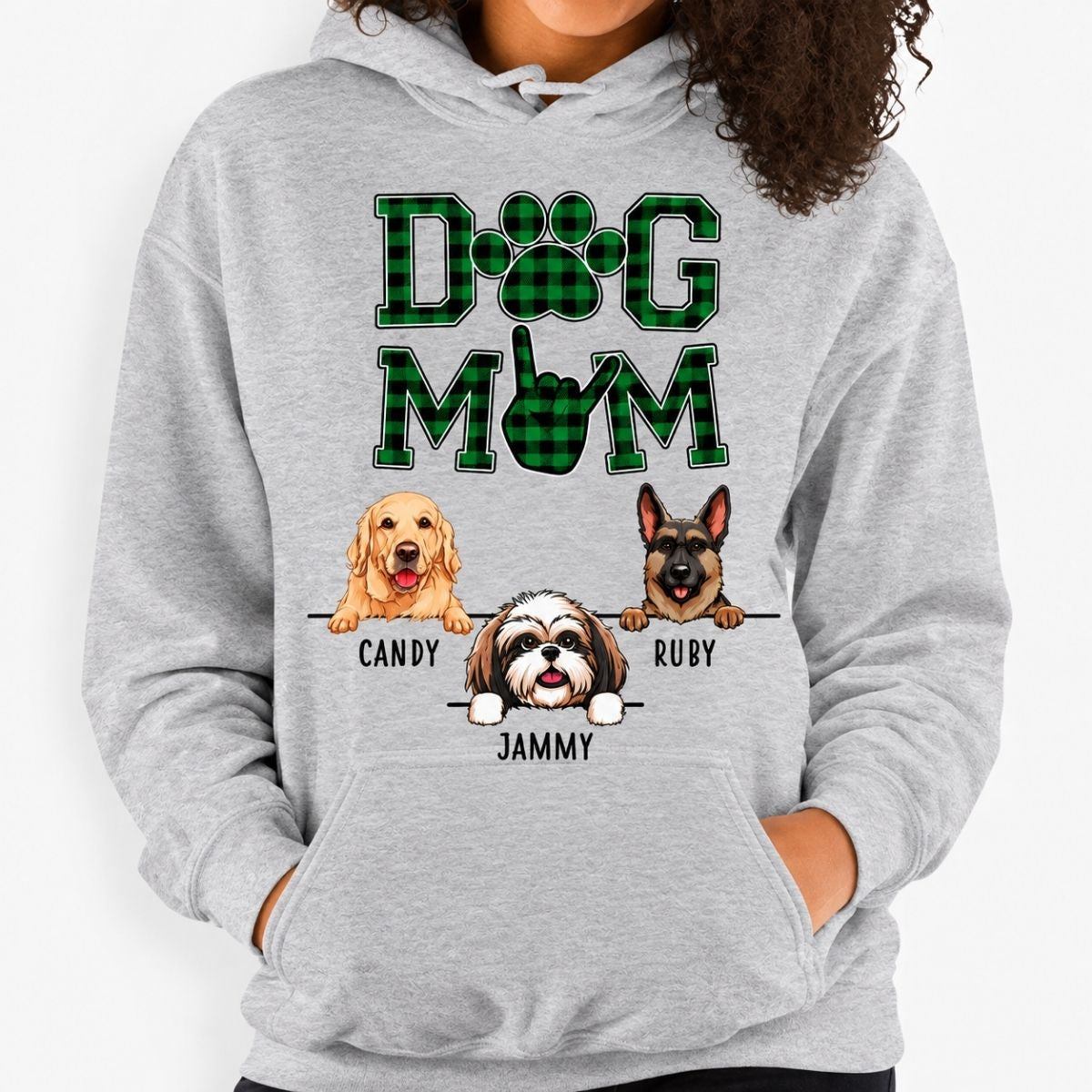 Funny dog mom hoodie, personalized gift for dog lovers, custom hooded sweatshirt