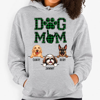 Funny dog mom hoodie, personalized gift for dog lovers, custom hooded sweatshirt