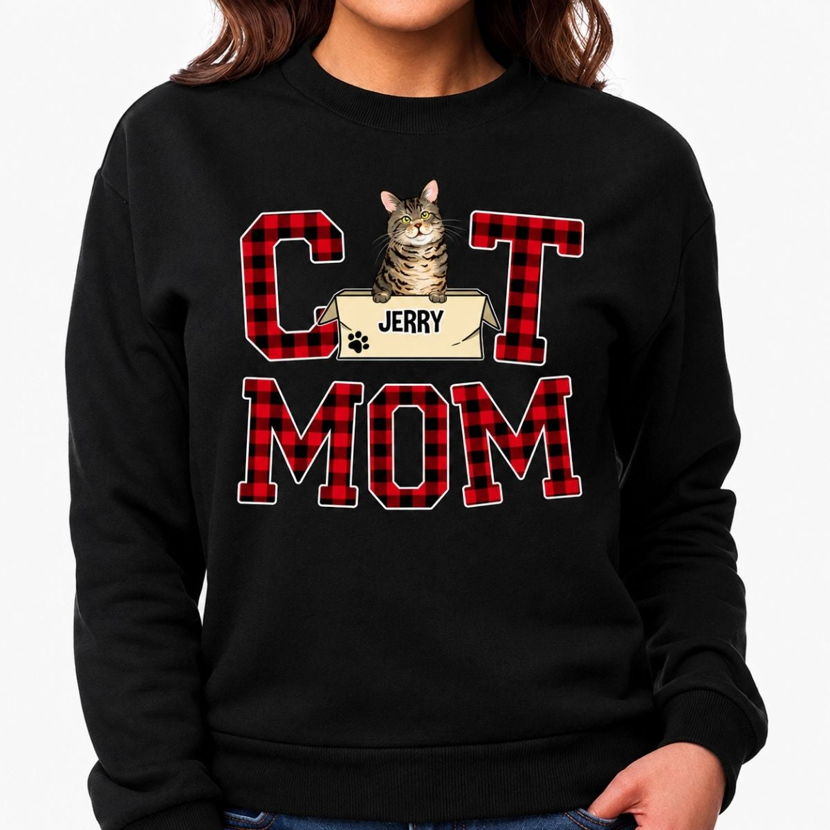 Cat Mom, Personalized Custom Sweaters, T shirts, Shirt for Cat Lovers