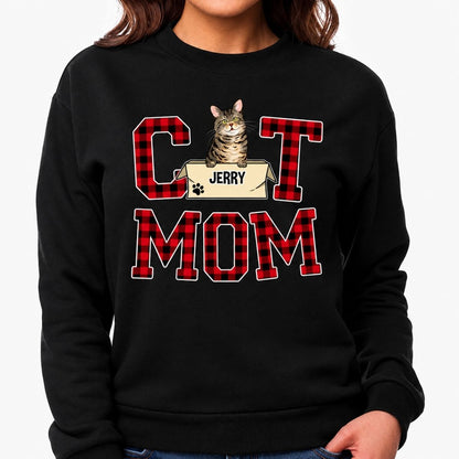 Cat Mom, Personalized Custom Sweaters, T shirts, Shirt for Cat Lovers