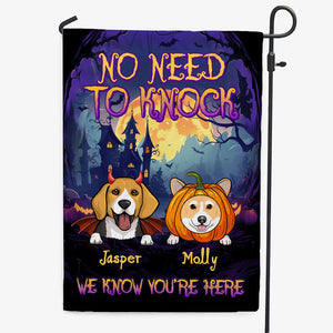 No Need To Knock Halloween, Personalized Garden Flags, Halloween Decor, Halloween Party Ideas