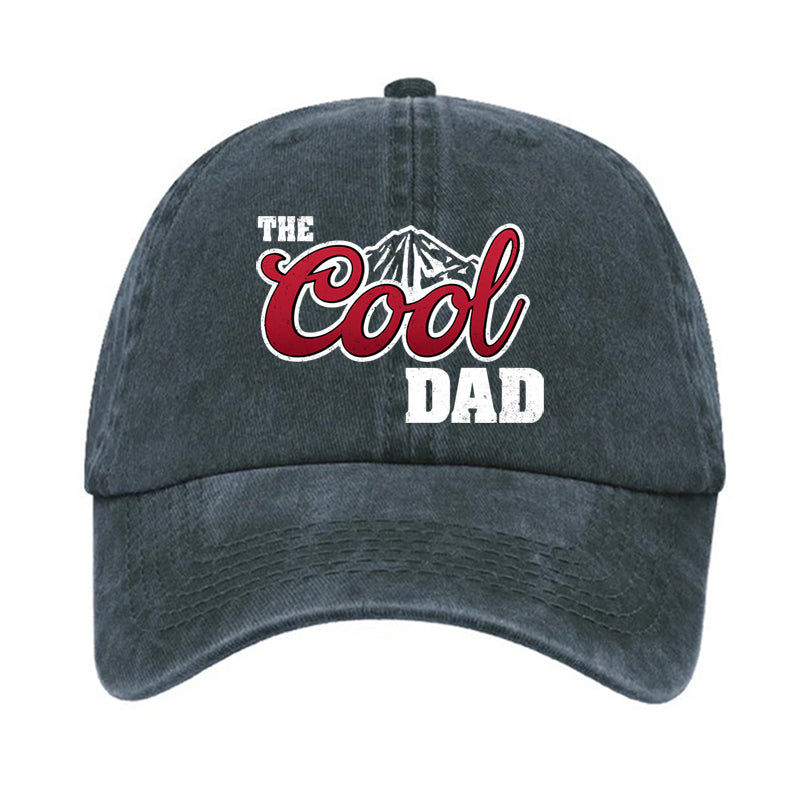 The Cool Dad Hat, Printed Vintage Cotton Washed Cap, Gifts For Dad, Gifts For Grandpa, Father's Day Gift