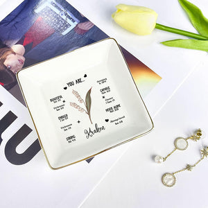 Christian Jewelry Dish, Bible Verse Ring Dish, Trinket Tray, Religious Gift for Women, Christian Decor, Gift for Mom