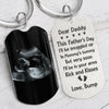 Snuggled Up, Personalized Ultrasound Photo Keychain, Gift For Father To Be