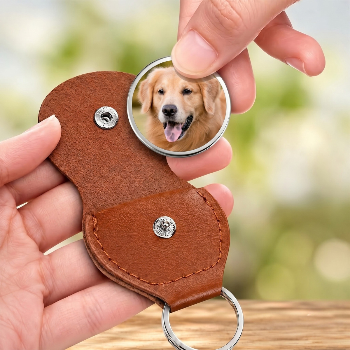 Personalized Dog Dad Pocket Hug Token - Thanks For Loving Me, Photo Keepsake Gift for Him