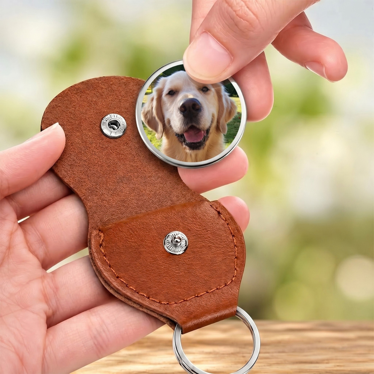 Personalized Dog Dad Pocket Hug Token - Bite In The Nuts, Photo Keepsake Gift for Him