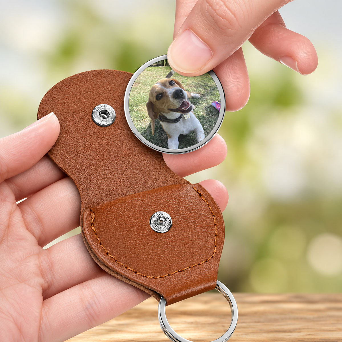 Once By My Side, Personalized Pocket Hug, Pet Memorial Gift For Dog Lover, Custom Photo