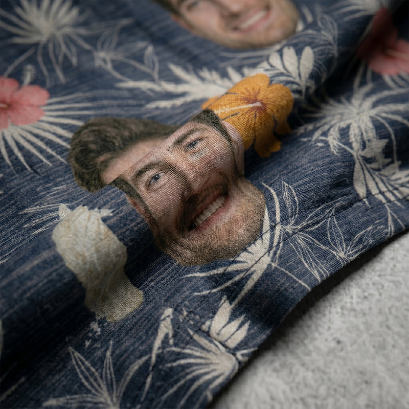 Custom Face Hawaiian Pattern, Personalized Beach Shorts, Custom Photo