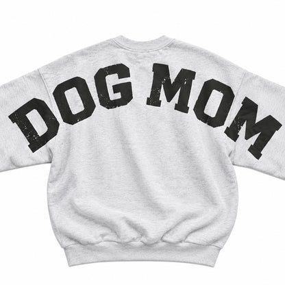 Back Sleeves Sweatshirt Dog Mom, Printed Back Side Sweatshirt
