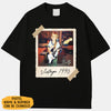 Vintage Polaroid Style Custom Photo Shirt, Washed Tee, Birthday Gift