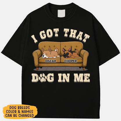 I Got That Dog Lazy On The Chair Personalized Photo Shirt, Washed Tee, Dog's Lover