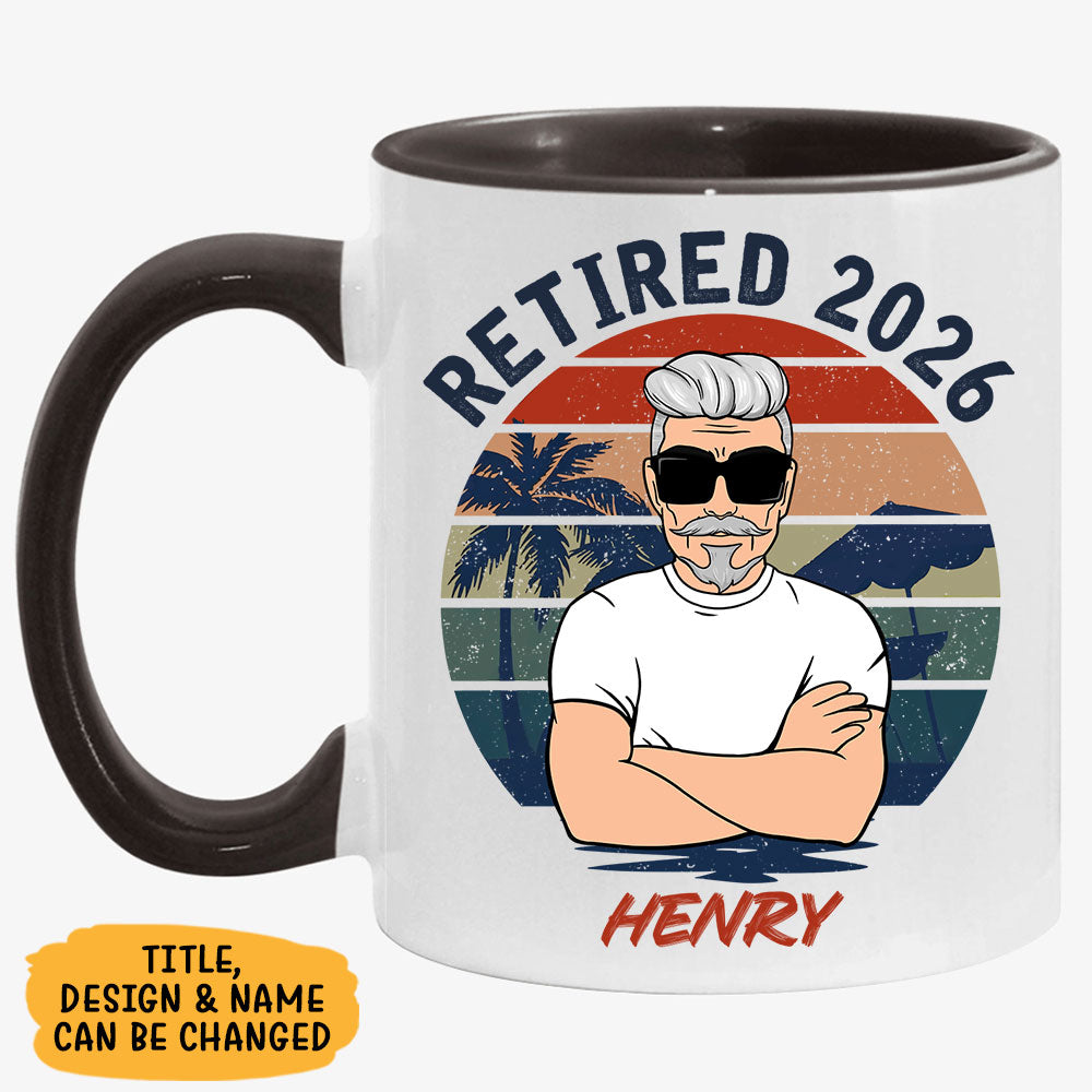 Retired Gift, Weekly Schedule List Personalized Mug For Dad & Grandpa, Retirement Gift for Men