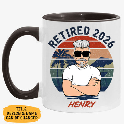 Retired Gift, Weekly Schedule List Personalized Mug For Dad & Grandpa, Retirement Gift for Men