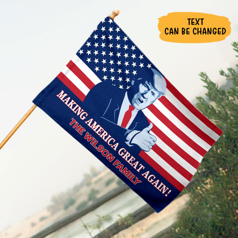 Make America Great Again Trump, Personalized House Flag, Home Decoration, Election 2024