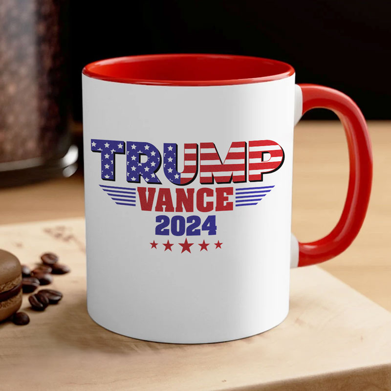 Trump Vance American Flag 2024, Trump Supporters Mug, Election 2024