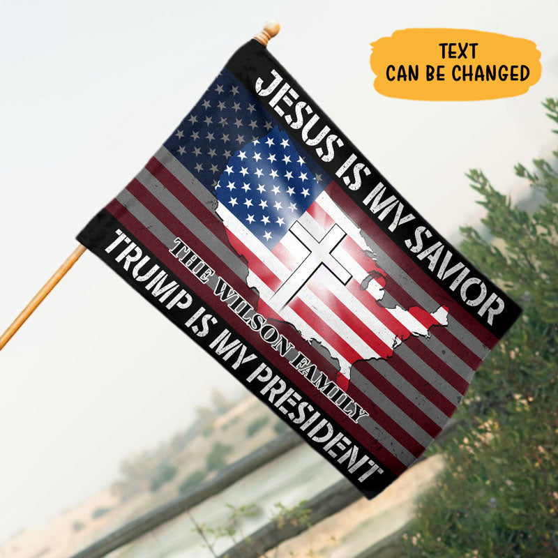Bandiera Striscione Donald Trump 2024 'Jesus Is My Savior Trump Is My President' – Grande Banner In Poliestere Per Esterni, Decorazioni Da Giardino E Manifestazioni, Take American Back