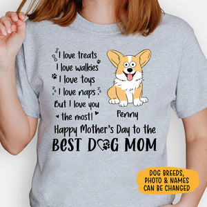 I Love Treats I Love Walkies Pop Eyed, Personalized Shirt, Gifts For Dog Lovers, Custom Photo