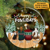 Happy Pawlidays Couple, Personalized Acrylic Ornament, Dog Ornament, Gifts For Pet Lovers