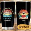 I'm Retired You Can't Make Me Tumbler, Funny Retirement Gift for Men, Personalized Beach Retirement Tumbler for Dad Grandpa