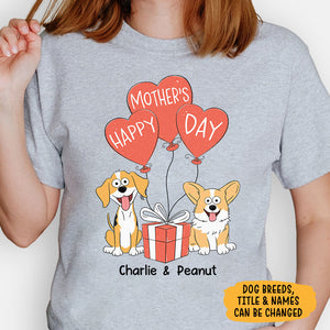 Happy Mother's Day Dog Balloon Pop Eyed, Personalized Shirt, Gift For Dog Lovers