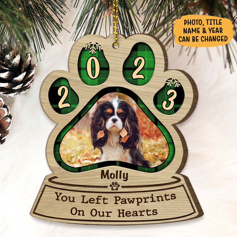Forever In My Heart, Christmas Shaped Ornament, Custom Gifts for Pet Lovers, Custom Photo Ornament