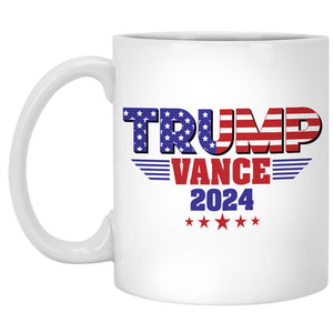 Trump Vance American Flag 2024, Trump Supporters Mug, Election 2024