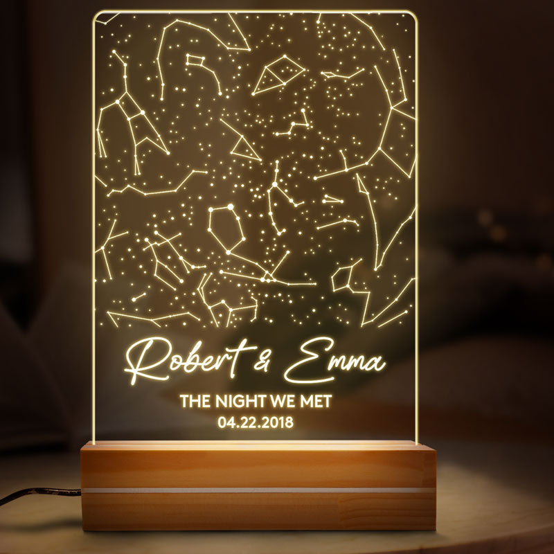 Constellation Chart Light, Personalized Shape LED Light, Anniversary Gifts