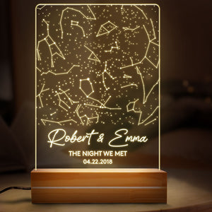 Constellation Chart Light, Personalized Shape LED Light, Anniversary Gifts