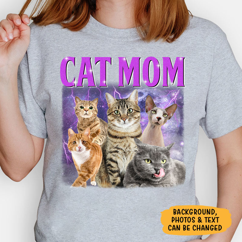 Custom Multi Photo Light Tee, Retro Vintage Bootleg Shirt, Personalized Shirt, Gift For Your Loved One, Custom Photo