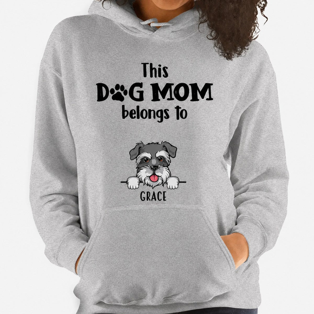 This Dog Mom, Personalized Custom Hoodie, Sweater, T shirts, Mother's Day Gift for Dog Lovers