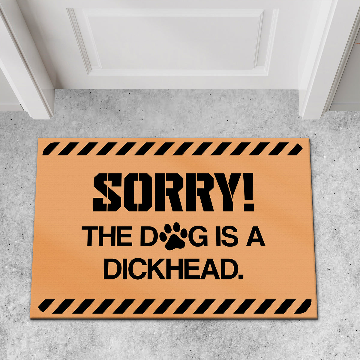 The Dog Is A Dickhead, Rubber Doormat, Funny Doormat