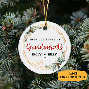 First Christmas as Grandparents, Personalized Ornaments, Custom Holiday Ornament