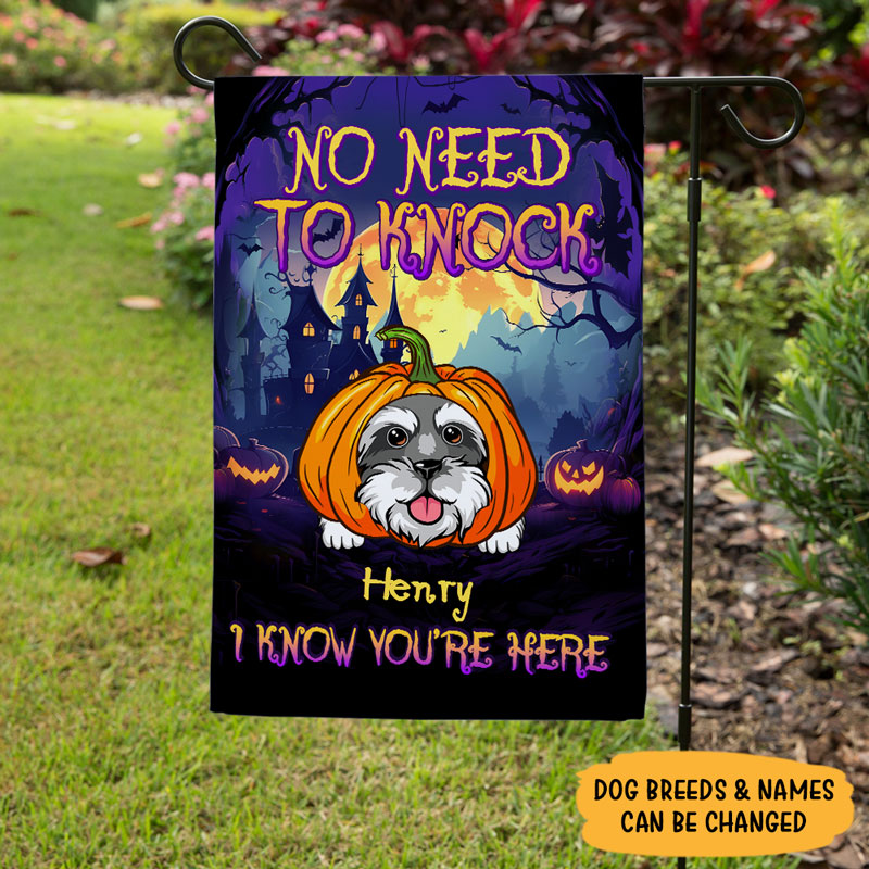 No Need To Knock Halloween, Personalized Garden Flags, Halloween Decor, Halloween Party Ideas