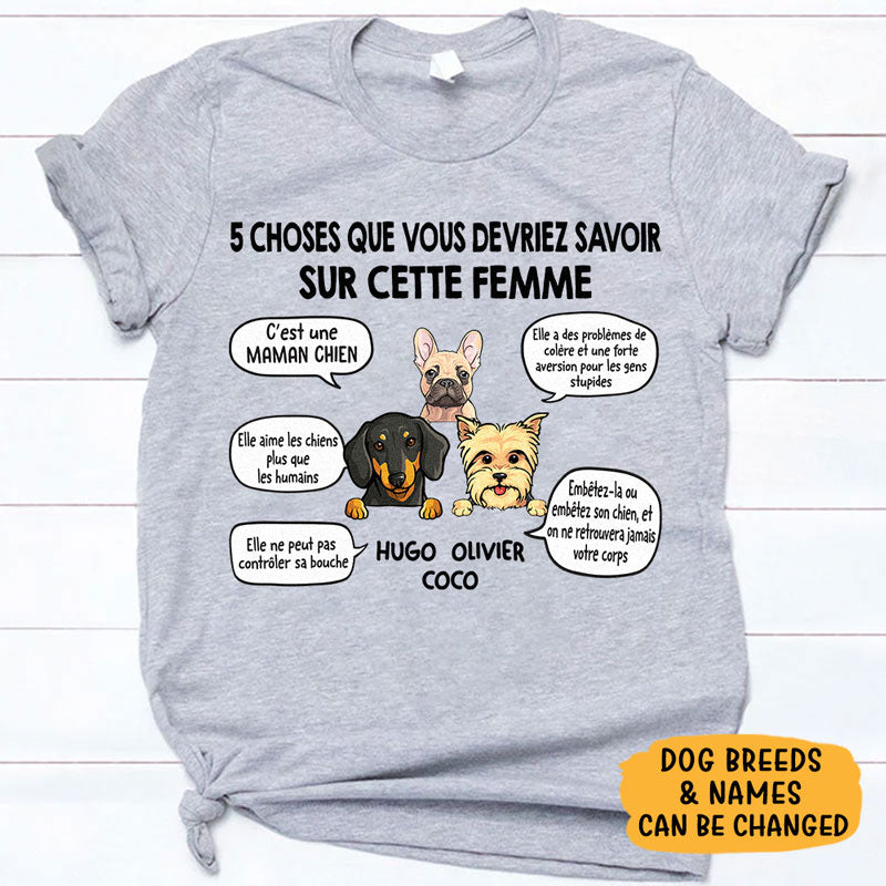 T Shirt Personnalisé Pas Cher, 5 Choses Que Vous Devriez Savoir Sur Cette Femmen, French Custom Shirt, Personnalisation Tee Shirt, Cadeau Personnalisé Femme