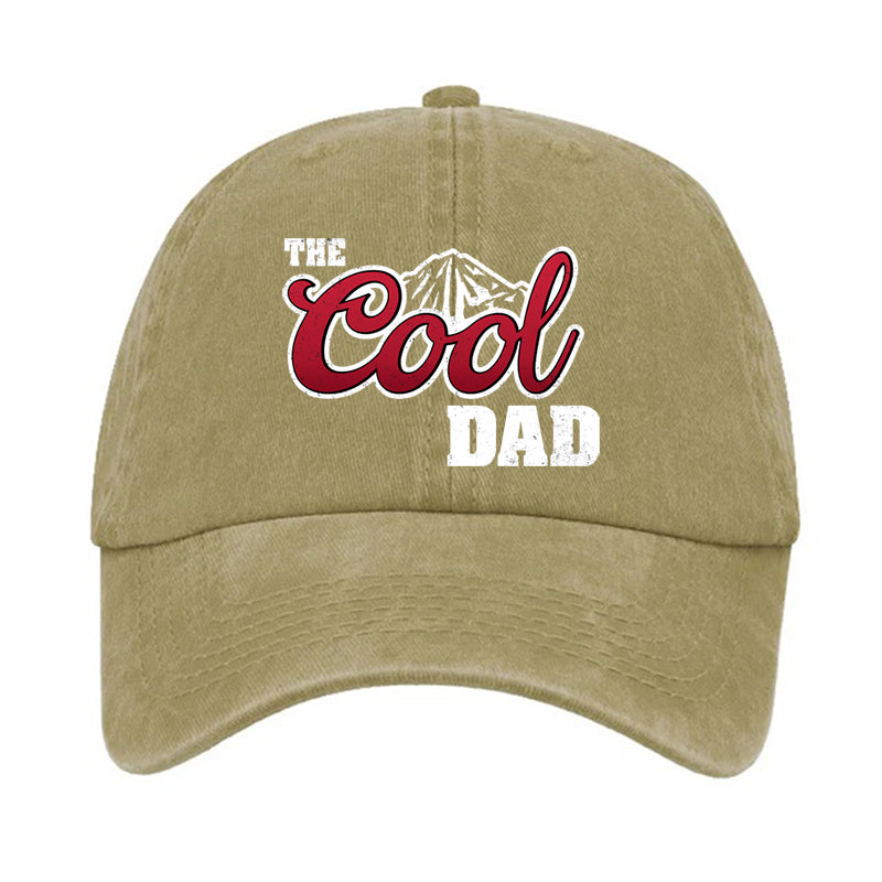 The Cool Dad Hat, Printed Vintage Cotton Washed Cap, Gifts For Dad, Gifts For Grandpa, Father's Day Gift