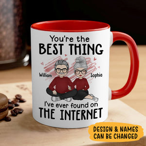 Best Thing I've Ever Found On The Internet, Personalized Accent Mug, Anniversary Gift For Him