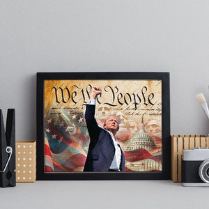 We The People, Trump Assassination Missed Shot, Trump Picture Frame, Election 2024