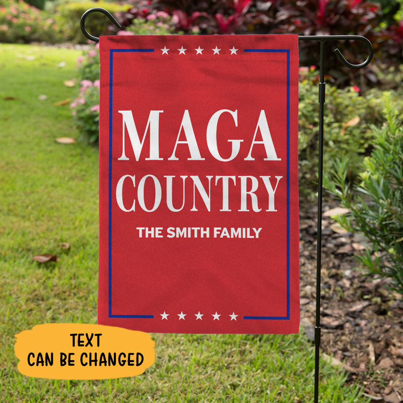 Maga Country, Trump 2024, Personalized House Flag, Donald Trump Homage Flag, Gift For Trump Fan, Election 2024